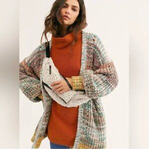 Free People Cozy Up Faux Sherpa Sling Belt Crossbody Belt Bag